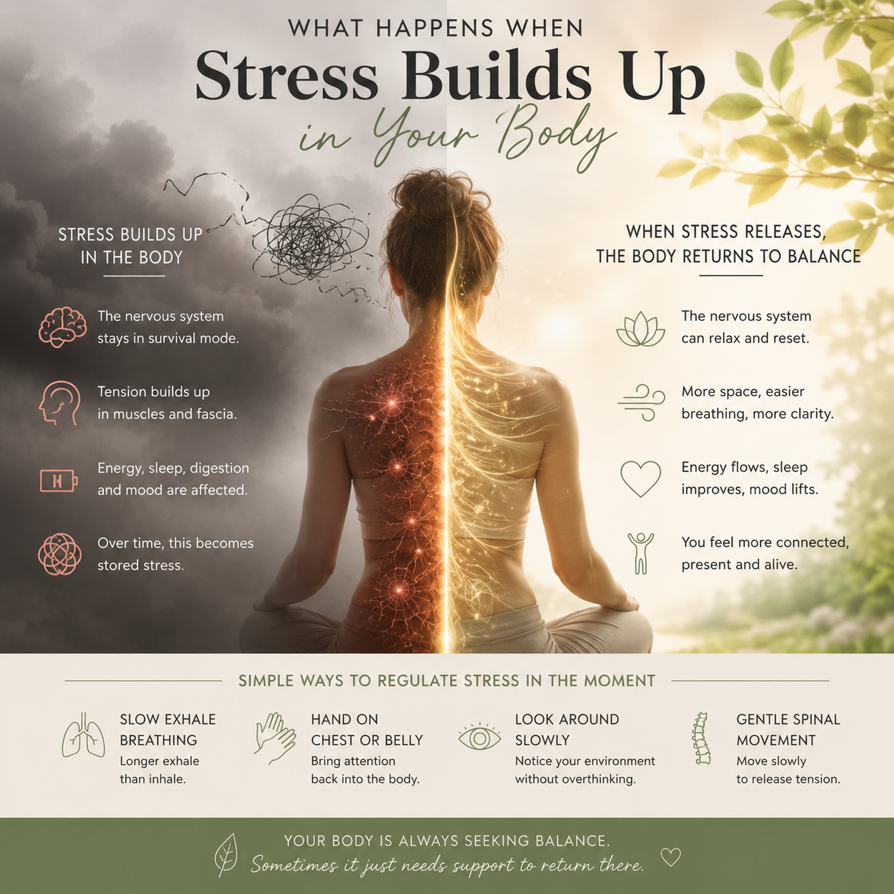 What Happens When Stress Builds Up in the Body — infographic
